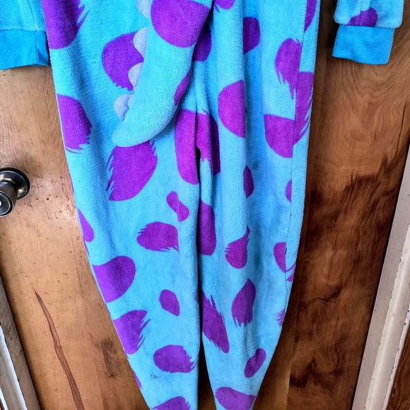 Disney Monster Inc Sully Monster Body Suit Costume Pajama Size YOUTH XL - Picture 8 of 10